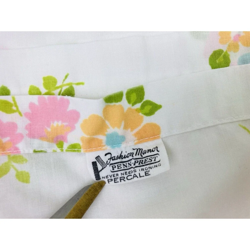 Vintage JCPenney Fashion Manor Sheet Set Floral Double Size Cottage Core 60s 70s